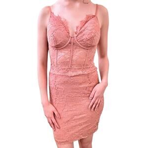 Super Sexy Lace Corset with Boning Mini Dress Bandage Medium Vamp Vixen Siren